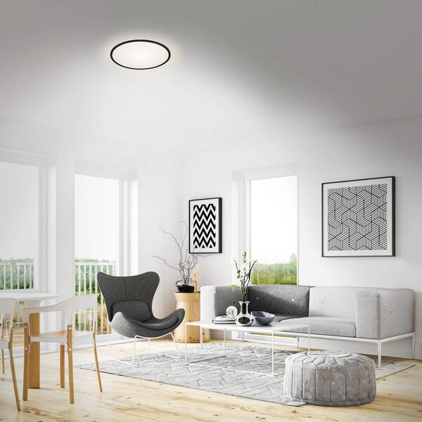  Briloner Briloner Led Ceiling Lamp Lana, Backlit Effect ø28 Black 