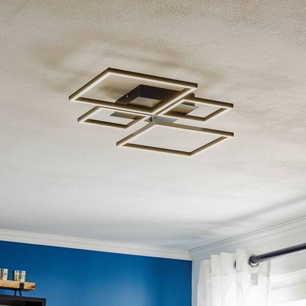  Briloner Briloner Led Ceiling Light Frame, Cct, 4-bulb, Black 
