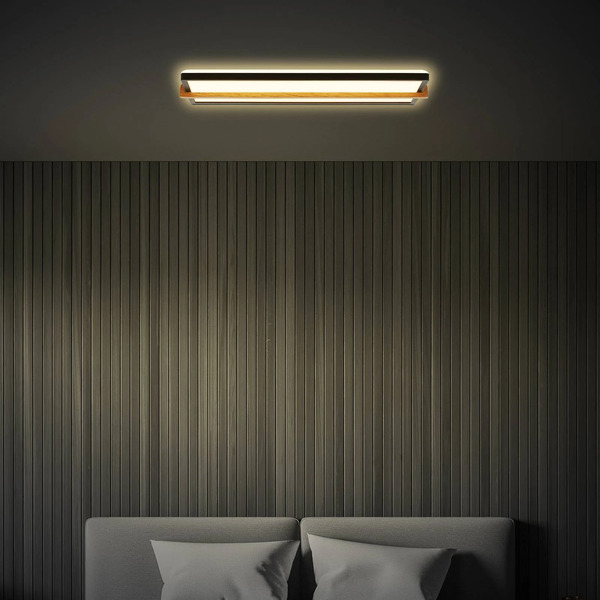  Briloner Briloner Led Ceiling Light Remsa, 20x60.5 Cm, Plastic, Black 
