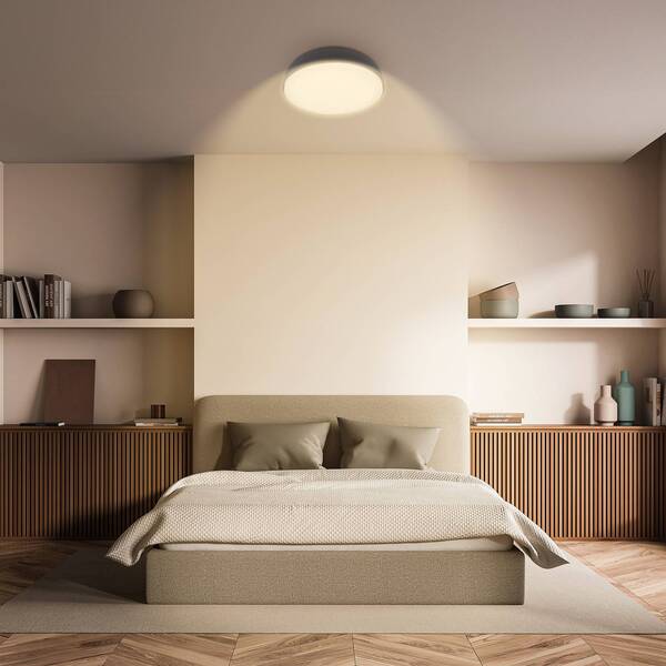  Briloner Briloner Nikan Led Ceiling Light, Anthracite, ø 28.5 Cm, 3,000 K 