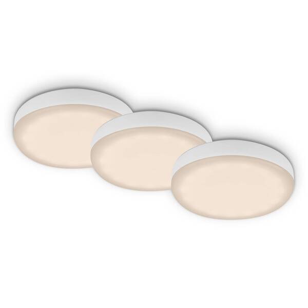  Briloner Briloner Plat Led Downlight, White, Set Of 3, 3,000 k 