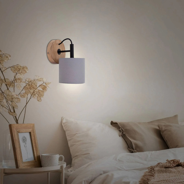  Briloner Briloner Rhon Wall Light, Textile Shade 