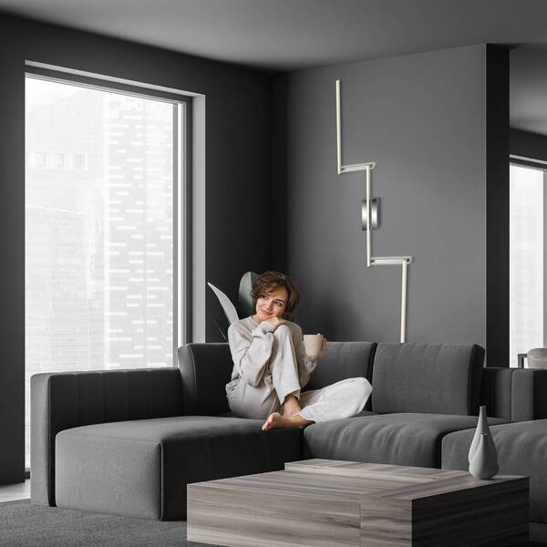  Briloner Briloner Staff Led Ceiling Light, Silver, 3,000 k 