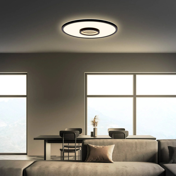  Briloner Briloner Toro Led Ceiling Light, Black, ø 42 Cm, Plastic 