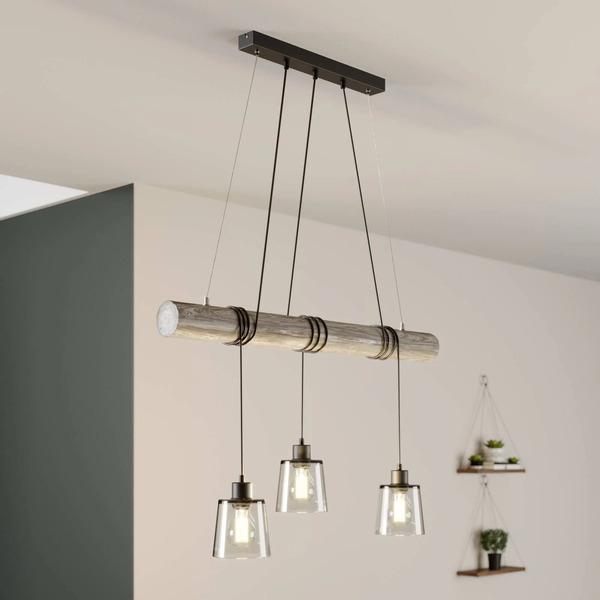  Britop Britop Karrl Pendant Light, 3-bulb, Smoke Grey/grey 