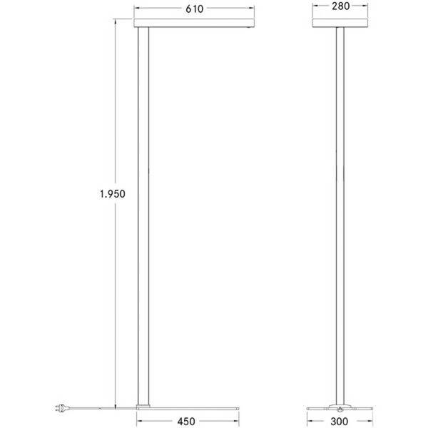  Brumberg Brumberg Adrea Led Floor Lamp Microprismatic 