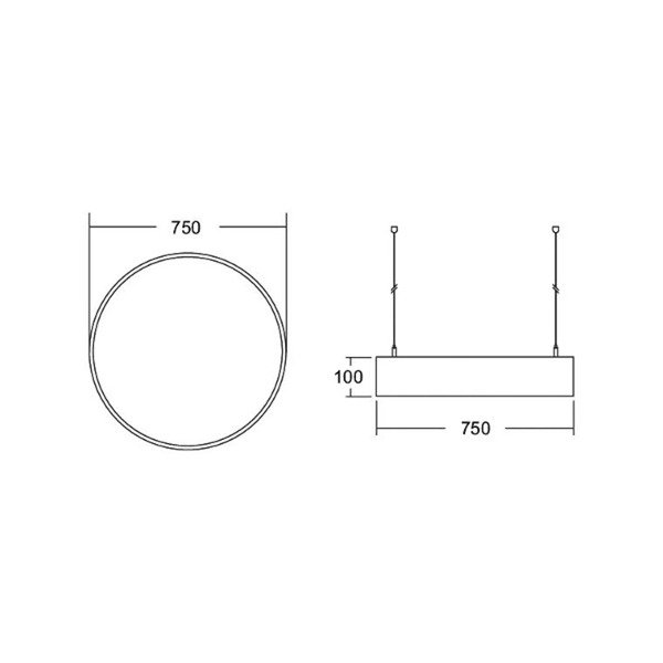  Brumberg Brumberg Biro Circle Led ø 75 Cm, Direct, Dali, White, 3000 K 