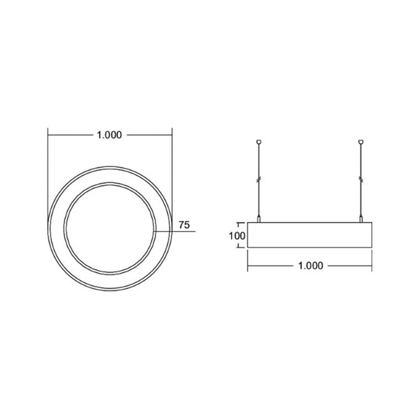  Brumberg Brumberg Biro Circle Ring Direct On/off, 100cm, White, 3000 K 