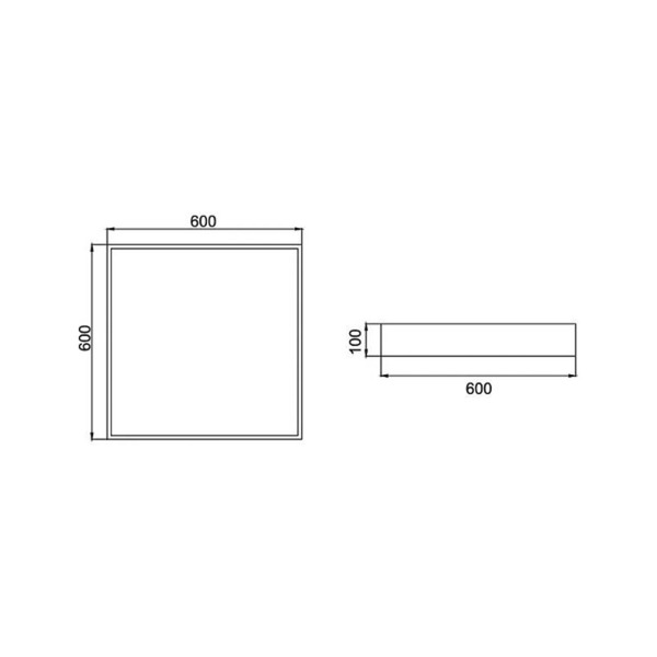  Brumberg Brumberg Led Ceiling Lamp Biro Square, On/off, White, 4,000 K 