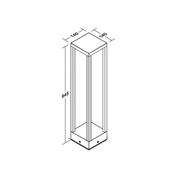  Brumberg Brumberg Led Path Light Abee, Graphite, Ip54, Height 65 Cm 