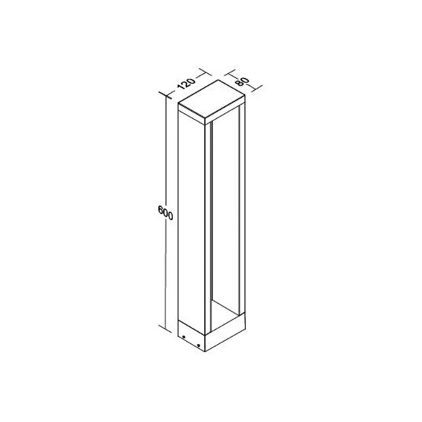  Brumberg Brumberg Led Path Light Addia, Graphite, Ip54, Height 60 Cm 