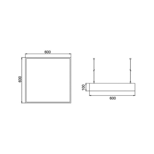  Brumberg Brumberg Led Pendant Biro Square, Dali Dimmable, Black 3000k 