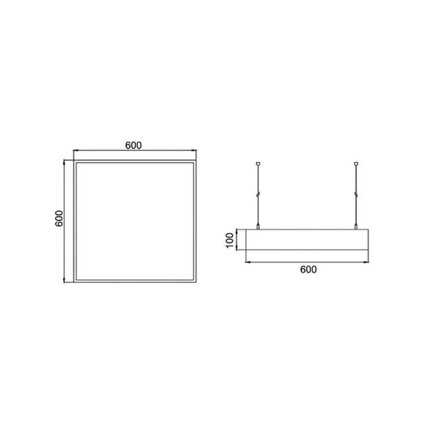  Brumberg Brumberg Led Pendant Biro Square, Dali Dimmable, White, 3,000 K 