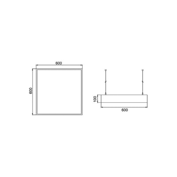  Brumberg Brumberg Led Pendant Light Biro Square On/off, Silver, 4,000k 