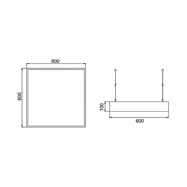  Brumberg Brumberg Led Pendant Light Biro Square, On/off, White, 4,000k 