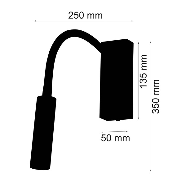  Busch Busch Led Wall Lamp Rocco, Matt Nickel Flexarm Red 