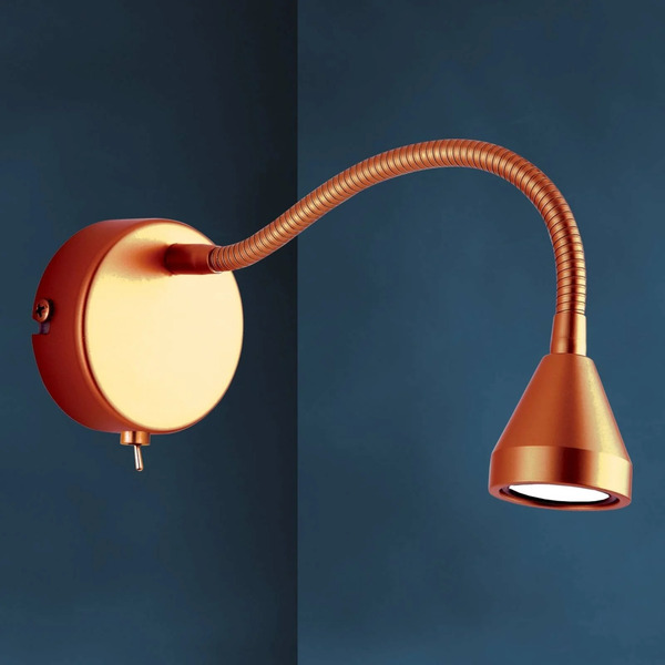  Busch Busch Led Wall Light Mini, Flexible Arm, Antique, 5,000k 
