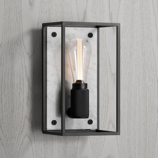  Buster + Punch Buster + Punch Wall Light Caged Wall Medium, White Marble 
