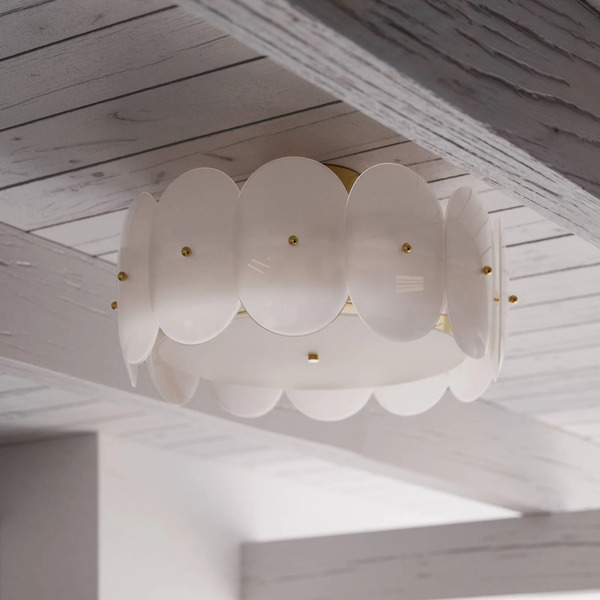 By Rydéns By Rydéns By Rydens Omlott Ceiling Light, Brass/white, ø 53 Cm 