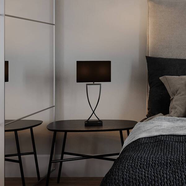  By Rydéns By Rydéns Omega Table Lamp Chrome/black Height 52cm 
