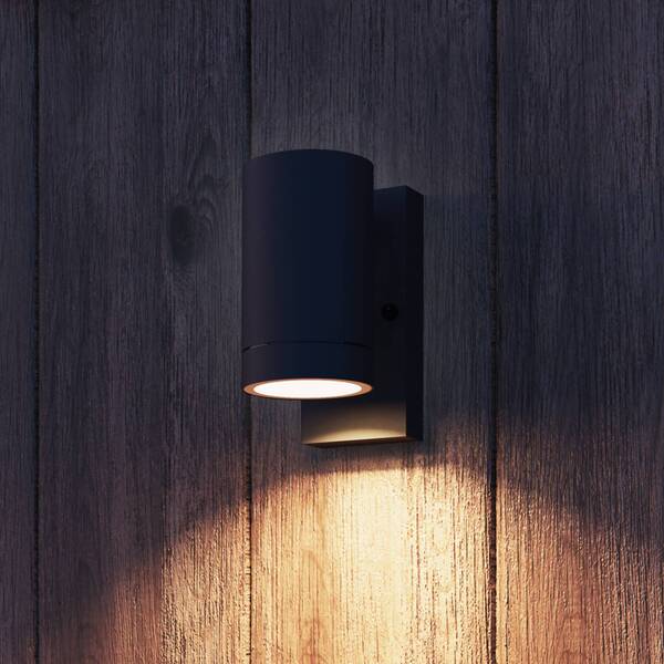  Calex Calex Alba Gu10 Outdoor Wall Light, Downlight, Black, Sensor 