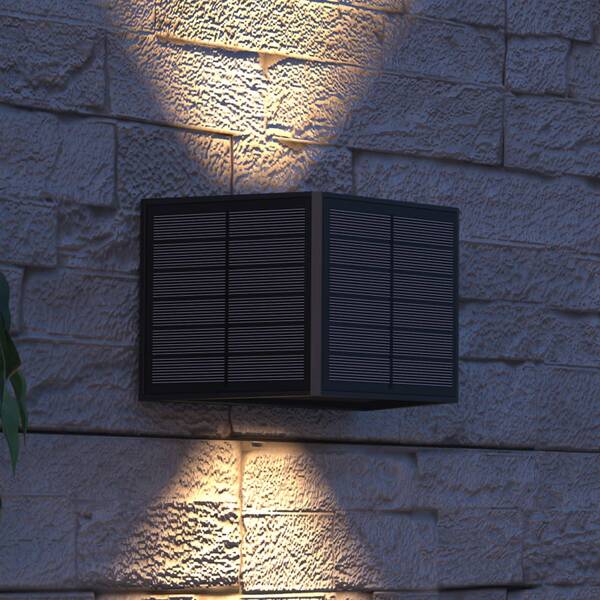  Calex Calex Caserta Solar Led Outdoor Wall Light, Up/down, Black 