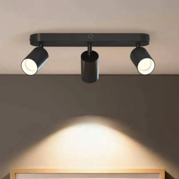  Calex Calex Gu10 Downlight, Black, Length 37 Cm, 3-bulb, Metal 