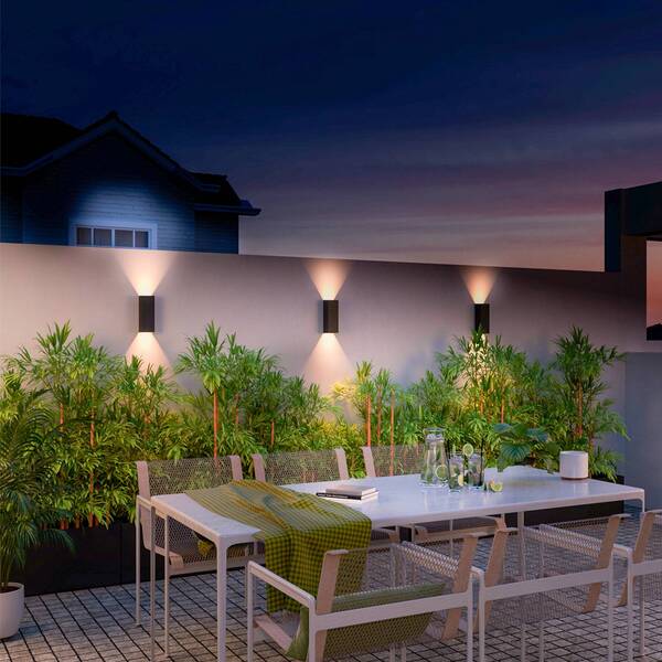 Calex Calex Led Outdoor Wall Lamp Rectangle Up/down Height 23cm Black 
