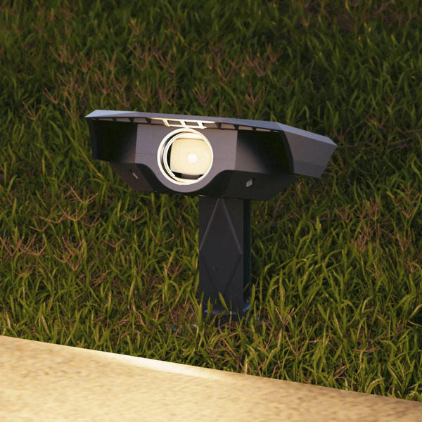  Calex Calex Led Solar Ground Spike Light Padoa, Pack Of 2, Black 