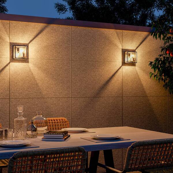  Calex Calex Outdoor Wall Light, 2-bulb, Top/bottom, Aluminium, Black 