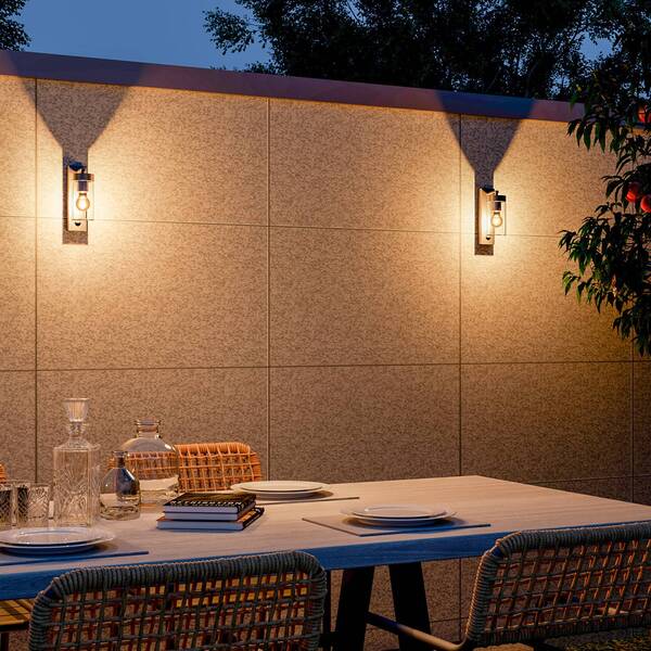  Calex Calex Outdoor Wall Light, Stainless Steel, Socket At Bottom, Black 