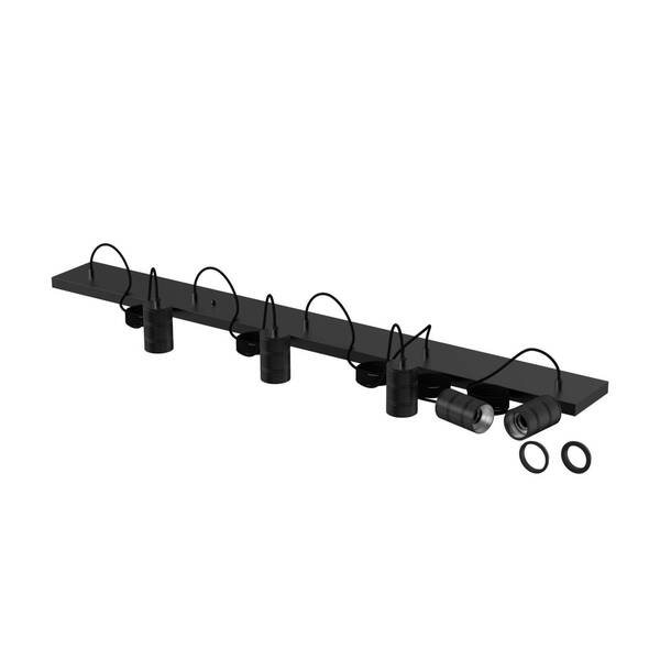  Calex Calex Retro Pendant Light, Angular, 5-bulb, Black 