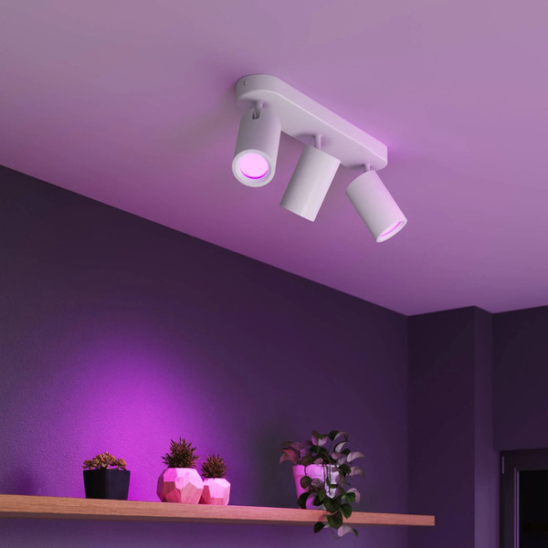  Calex Calex Smart Downlight, White, Length 37 Cm, 3-bulb Gu10 Led Rgbw 