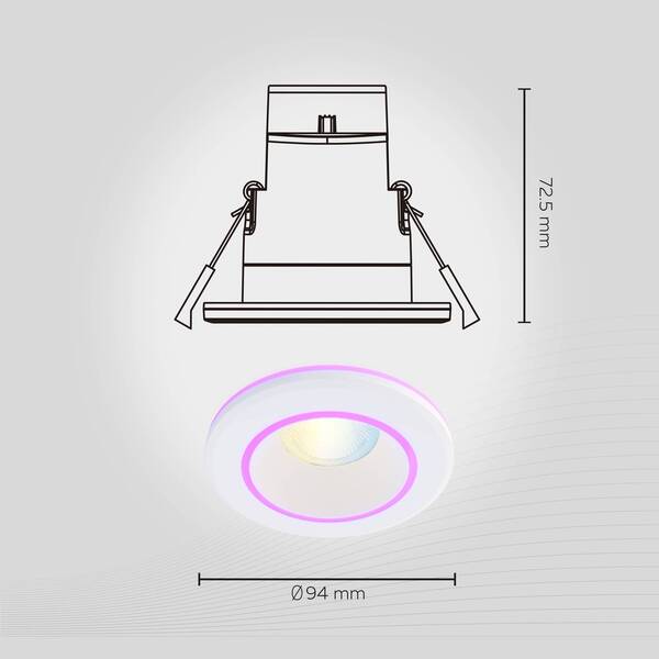  Calex Calex Smart Halo Recessed Downlight Cct Rgb White 
