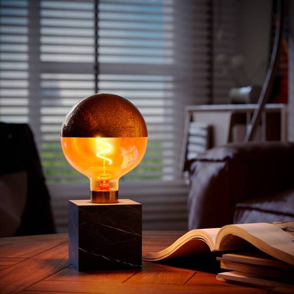  Calex Calex Square Marble Table Lamp, Black 
