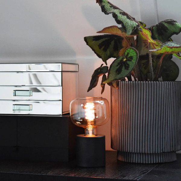  Calex Calex Table Lamp In Cylinder Shape, Black 