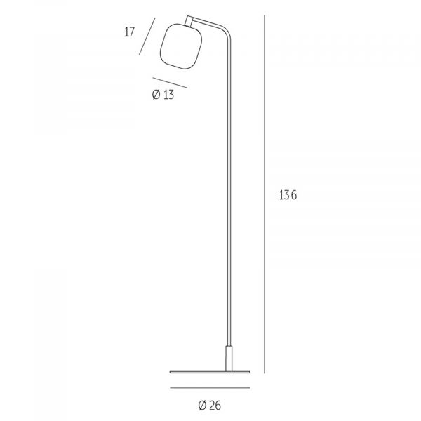  Casablanca Casablanca Murea Floor Lamp, Curved Frame 