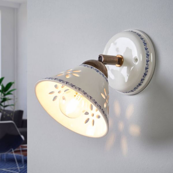  Ceramiche Ceramiche Nonna Wall Light, Made Of White Ceramic 