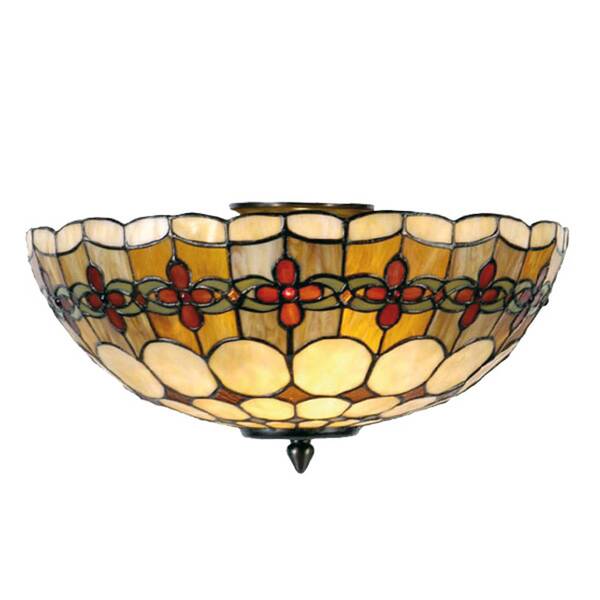  Clayre&eef Clayre&eef Ceiling Lamp Nury In The Tiffany Style 