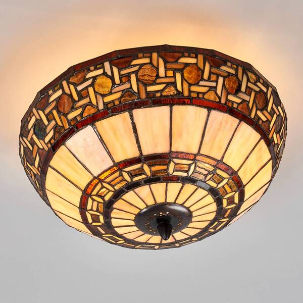  Clayre&eef Clayre&eef Ceiling Lamp Wilma In The Tiffany Style 