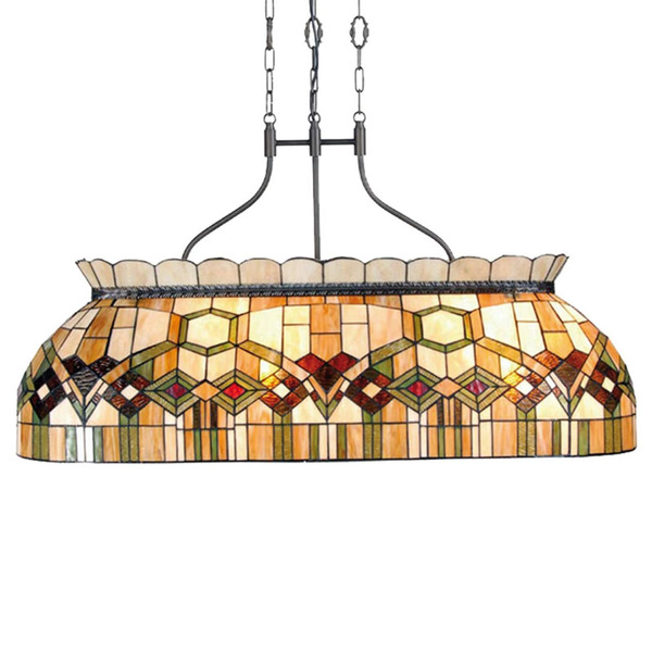 Clayre&eef Clayre&eef 115 cm Long Pendant Light Saavik, Tiffany-style 