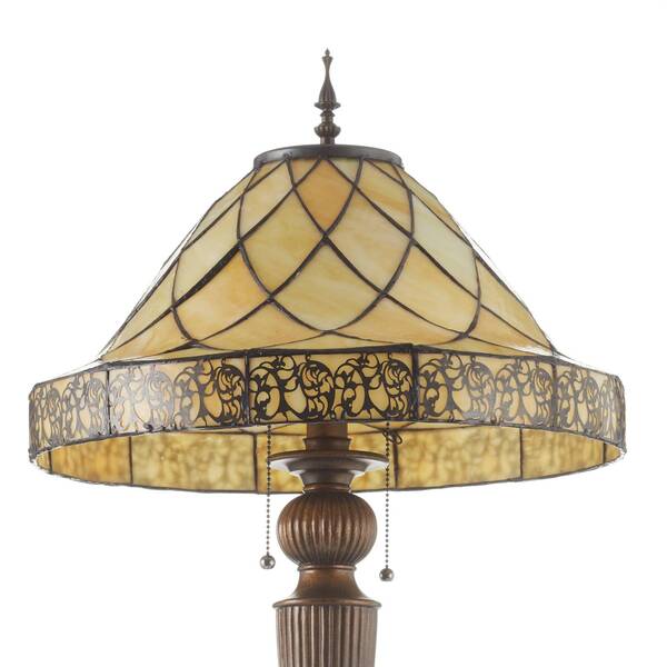  Clayre&eef Clayre&eef Decorative Floor Lamp Diamond, Tiffany Lampshade 