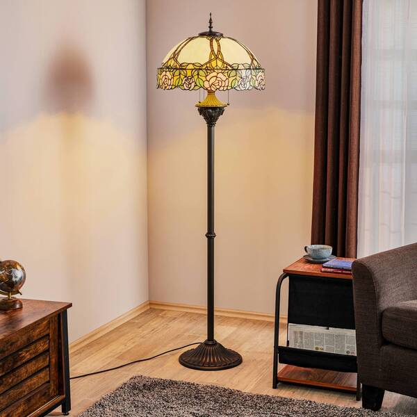  Clayre&eef Clayre&eef Fabulous Floor Lamp Emily, Tiffany-style 