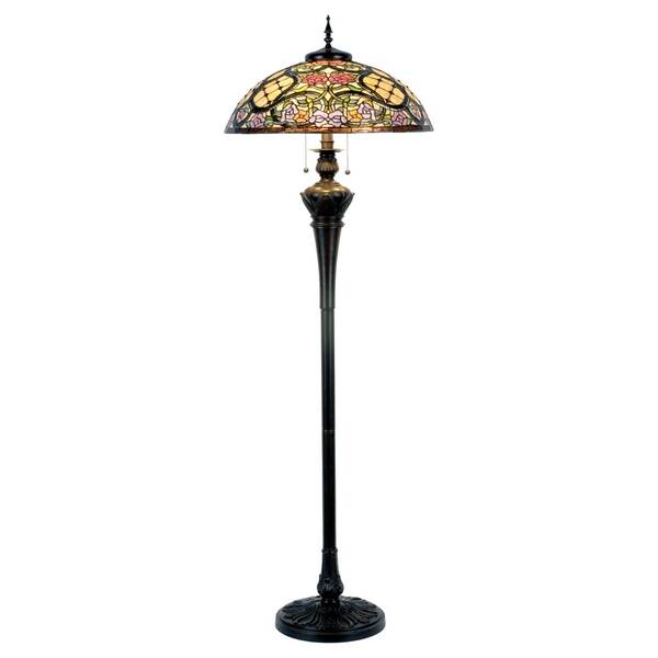  Clayre&eef Clayre&eef Floor Lamp Rosaly In A Tiffany Design 