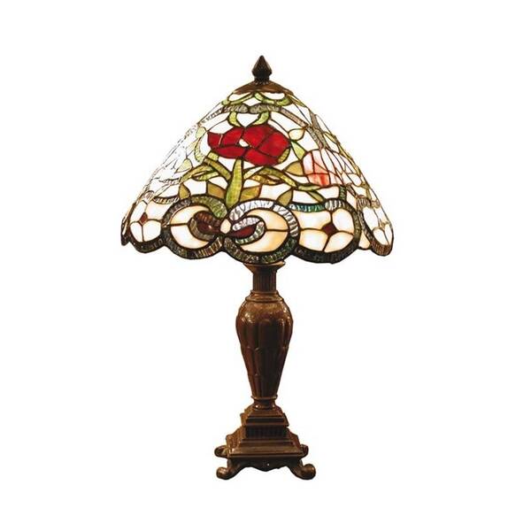  Clayre&eef Clayre&eef Flora Classic Table Lamp In The Tiffany Style 