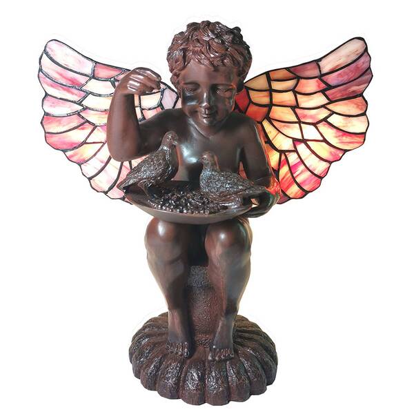  Clayre&eef Clayre&eef 5ll-6049 Angel Tiffany-style Table Lamp 