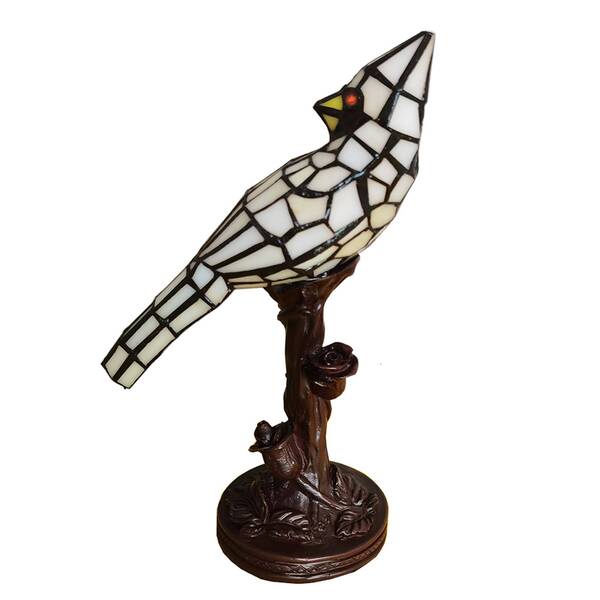  Clayre&eef Clayre&eef 5ll-6102n Bird Tiffany-style Table Lamp 