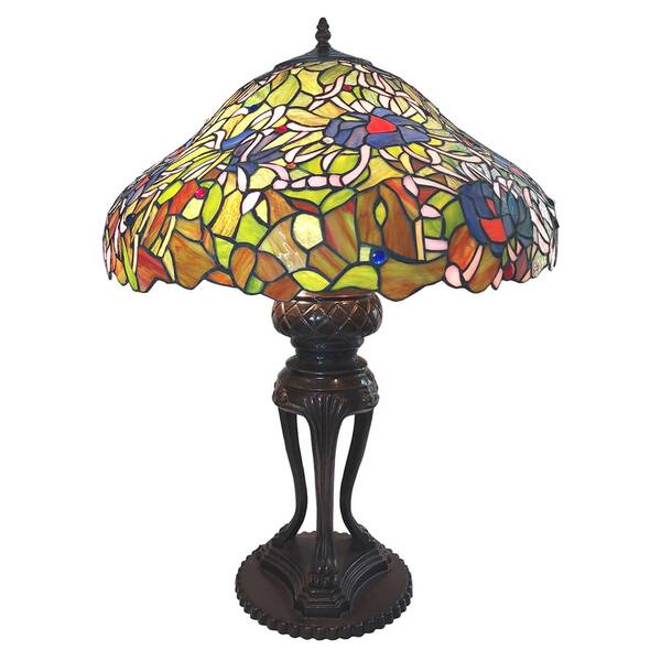  Clayre&eef Clayre&eef 5ll-6055 Tiffany-style Table Lamp Blue/green 