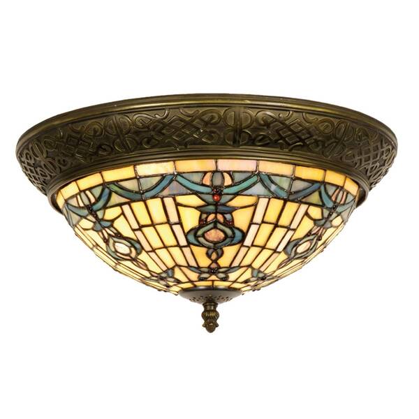  Clayre&eef Clayre&eef Round Ceiling Lamp Kimberly Tiffany-style 38 cm 