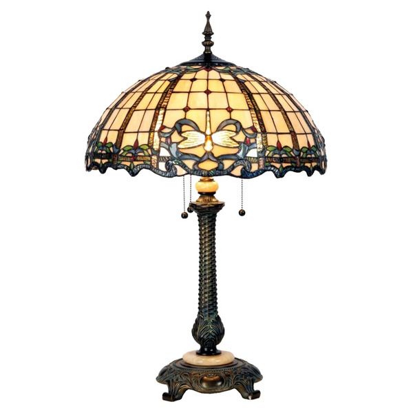  Clayre&eef Clayre&eef Wonderful Atlantis Table Lamp, Tiffany Design 